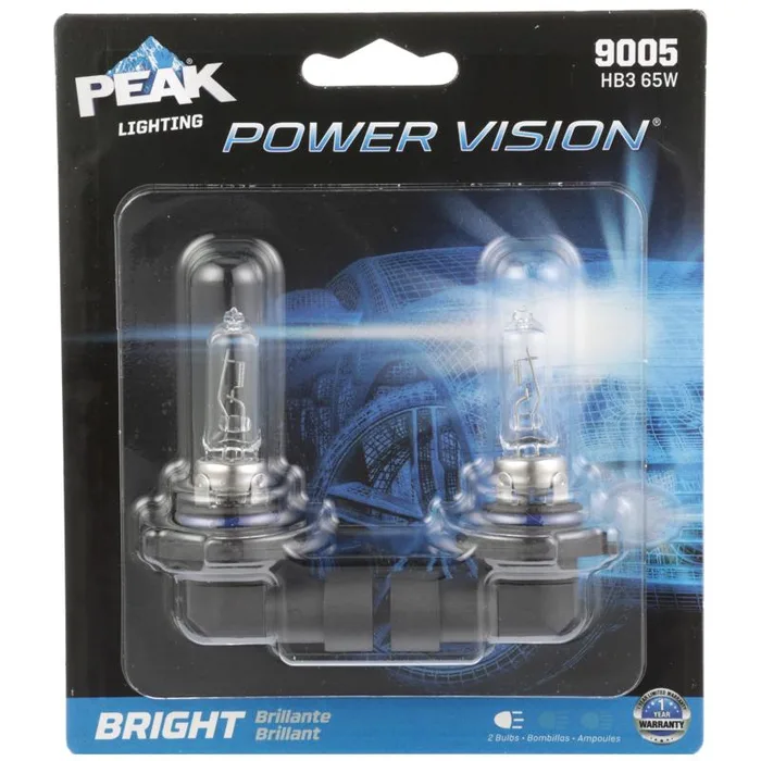 Peak Power Vision Halogen Forward Lighting Automotive Bulb 9005