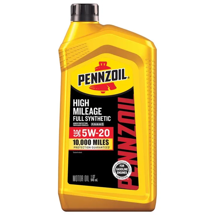 Pennzoil Full Synthetic 5W-20 High Mileage Motor Oil 1 qt 1 pk (Pack of 6)