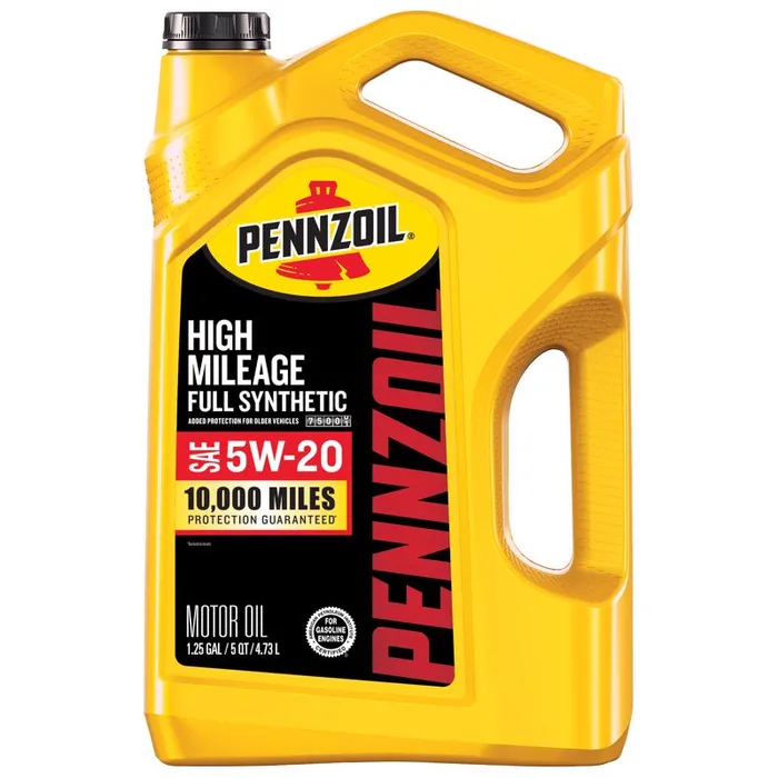 Pennzoil Full Synthetic 5W-20 High Mileage Motor Oil 5 qt 1 pk (Pack of 3)