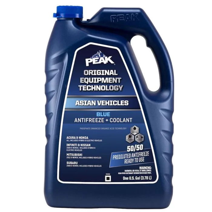 Peak Asian Blue 50/50 Antifreeze/Coolant 1 gal (Pack of 6)