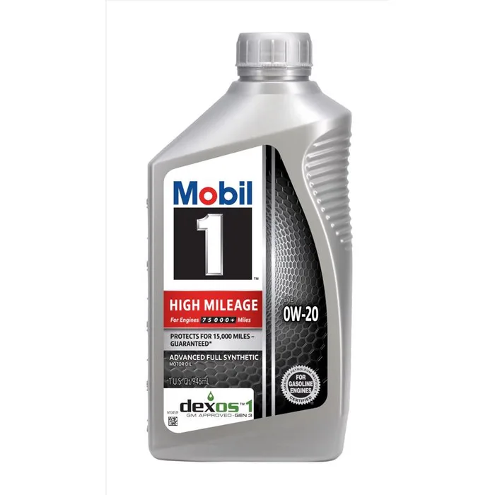 Mobil 1 0W-20 Gasoline High Mileage Motor Oil 1 qt 1 pk (Pack of 6)