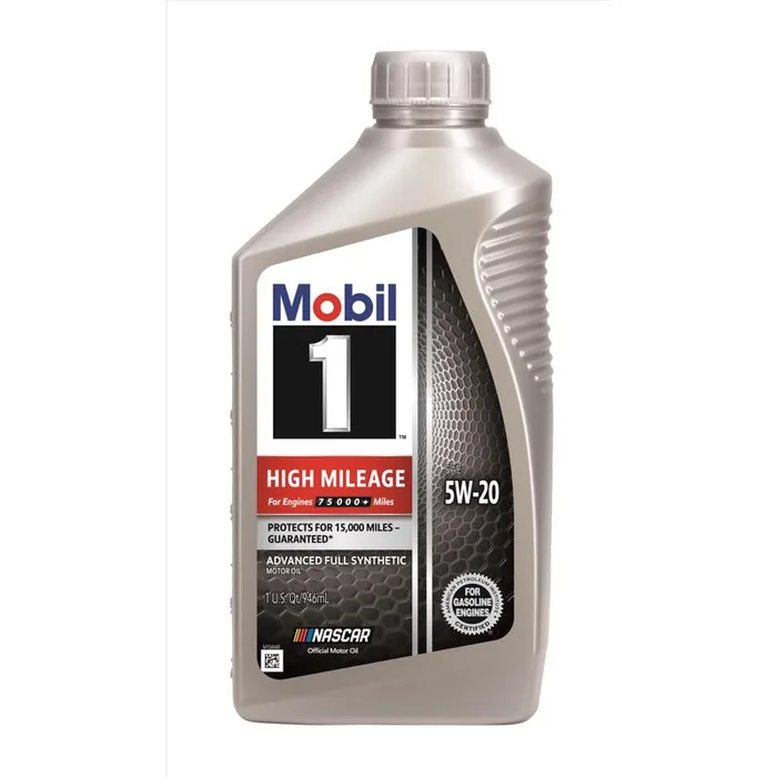 Mobil 1 5W-20 Gasoline High Mileage Motor Oil 1 qt (Pack of 6)