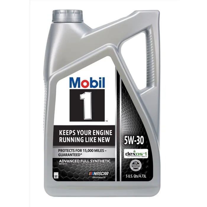 Mobil 1 5W-30 Gasoline Synthetic Motor Oil 5 qt (Pack of 3)