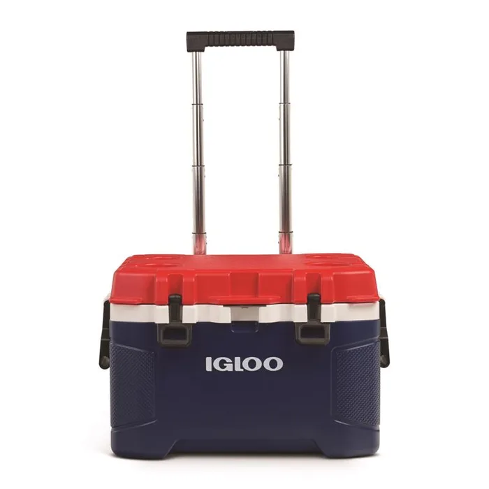 Trailmate Blue/Red/White 52 qt Roller Cooler