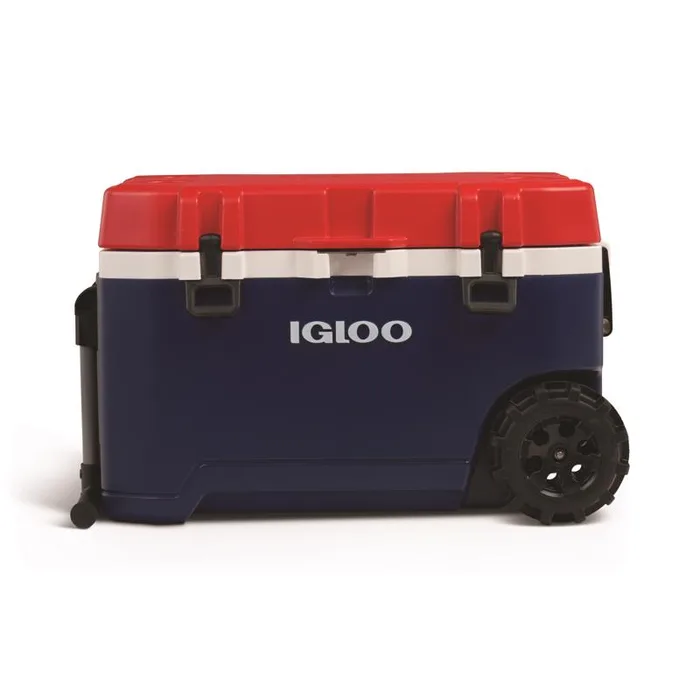 Trailmate Blue/Red/White 75 qt Roller Cooler