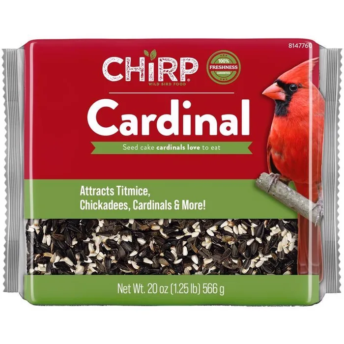 Chirp Cardinal Wild Bird Seed Cake 20 oz (Pack of 6)
