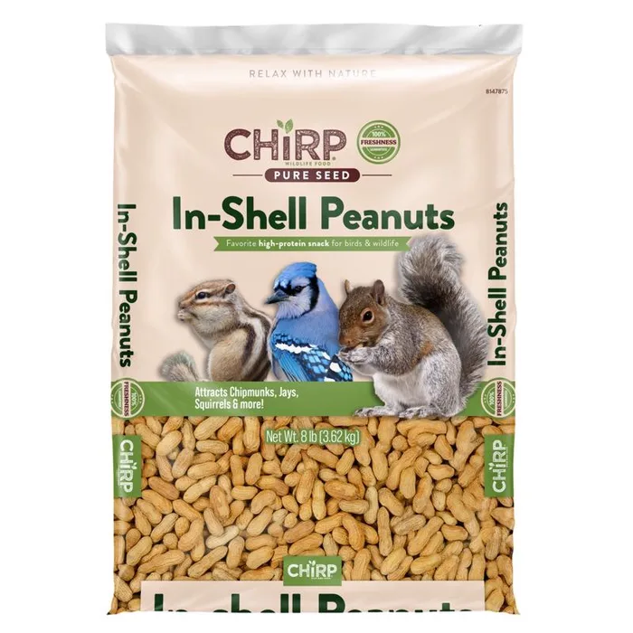 Chirp Pure Seed In-Shell Peanuts Wild Bird Food 8 lb (Pack of 3)