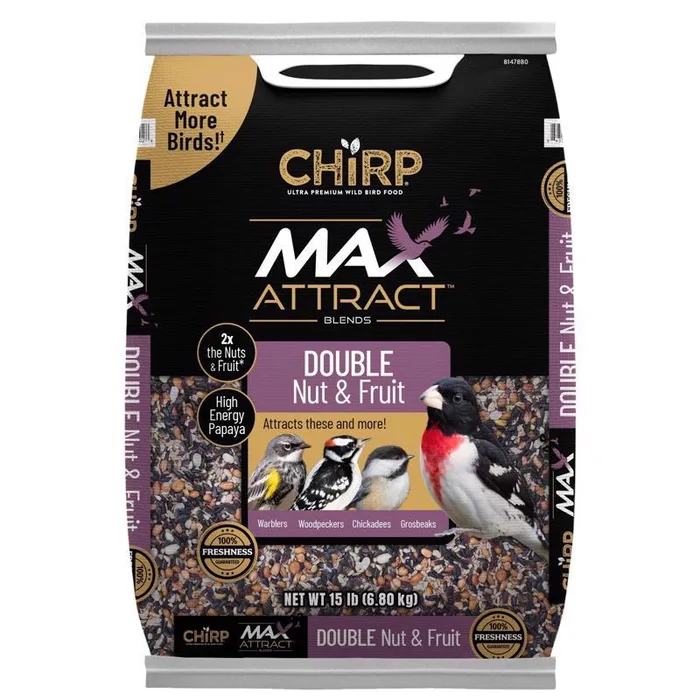 Chirp Max Attract Nut and Fruit Wild Bird Food 15 lb