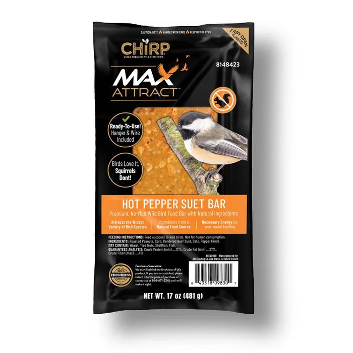 Chirp Max Attract Hot Pepper Suet 17 oz (Pack of 8)