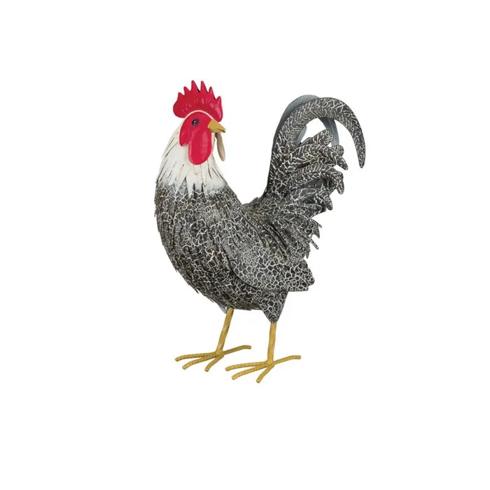 Regal Art & Gift Multicolored Metal 14 in. H X 11.5 in. L Murray Rooster Outdoor Decoration (Pack of 2)