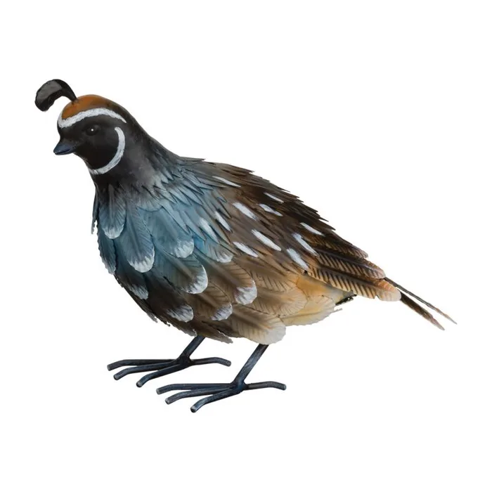 Regal Art & Gift Multicolored Metal 7.75 in. H X 11.25 in. L Quail Male Outdoor Decoration (Pack of 2)