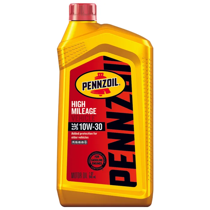 Pennzoil High Mileage 10W-30 4-Cycle High Mileage Motor Oil 1 qt 1 pk (Pack of 6)
