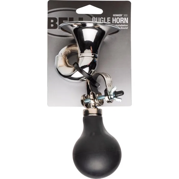 Bell Sports Honker 300 Steel Bugle Horn Silver/Black