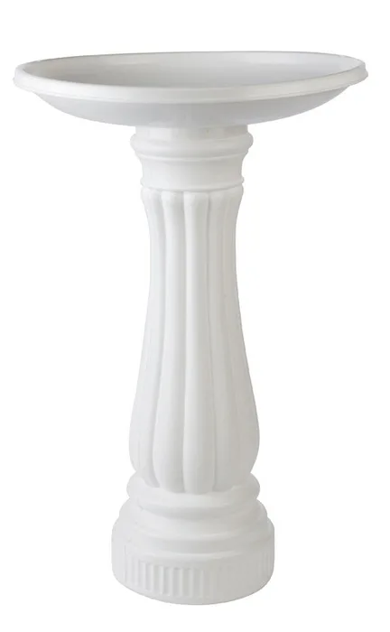 Union Products White Plastic 25 in. Bird Bath (Pack of 6)
