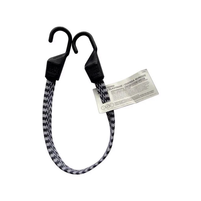 Keeper Black/White Flat Bungee Cord 24 in. L X 0.14 in. 1 pk