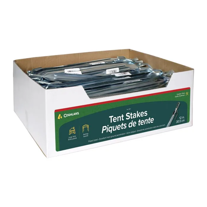 Coghlan's Silver Tent Stakes 0.25 in. W X 12 in. L 1 pk (Pack of 50)