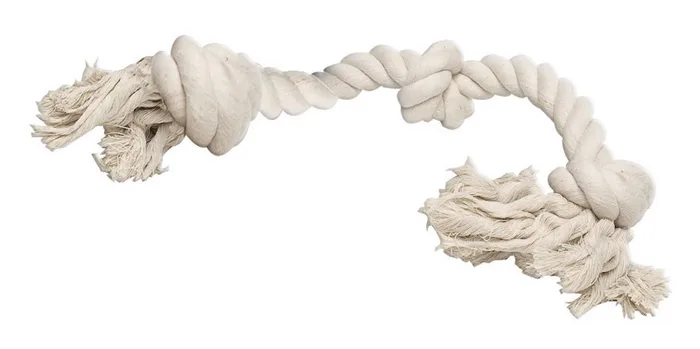 Boss Pet Digger's For Dog White Cotton Rope Bone Rope Dog Tug Toy Extra Large 1 pk