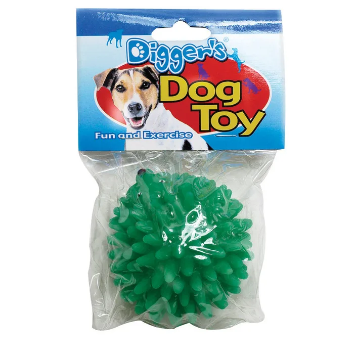 Boss Pet Digger's For Dog Green Vinyl Hedgehog Dog Toy Large 1 pk