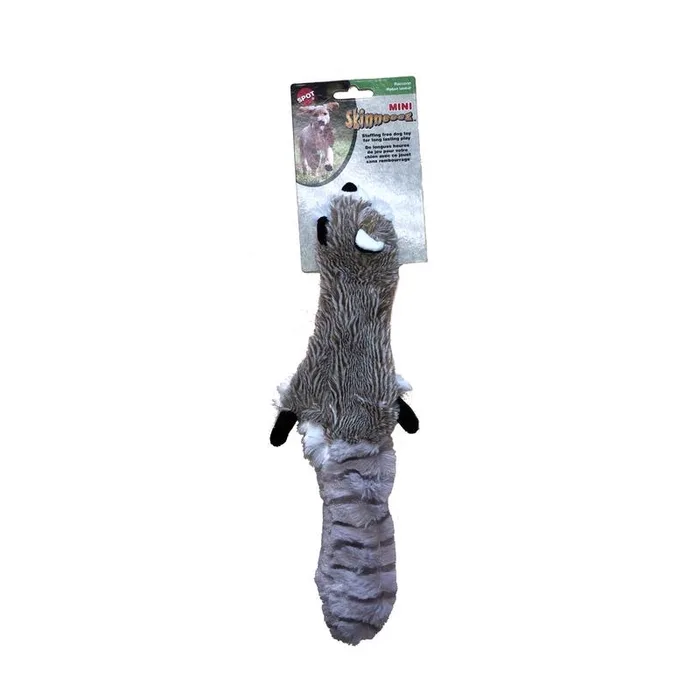 Spot Skinneeez For Dog Multicolored Plush Raccoon Dog Toy Small 1 pk