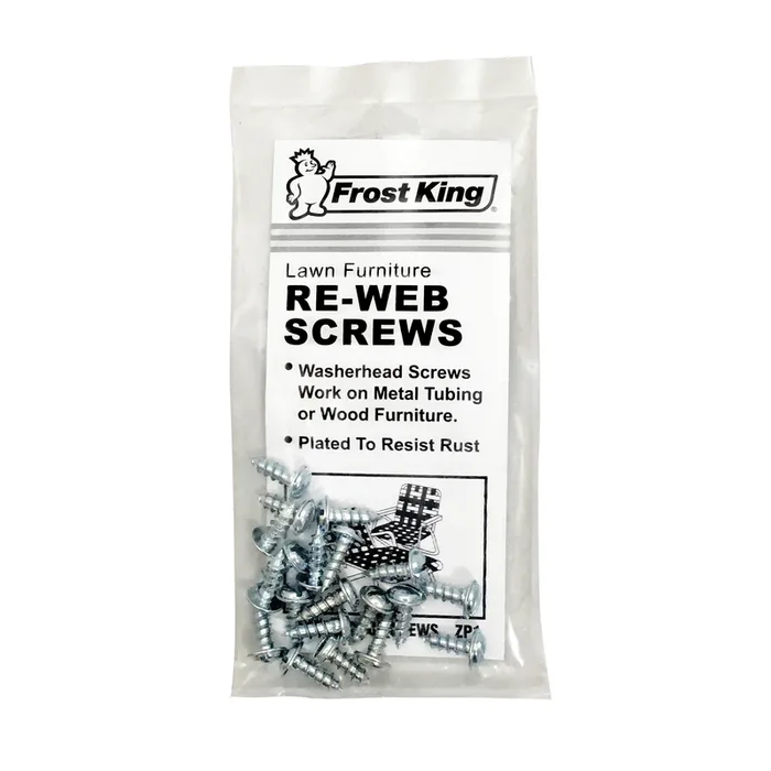 Frost King Aluminum Re-Webbing Screws Silver
