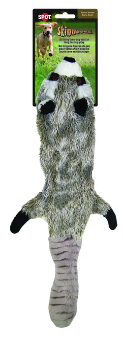 Spot Skinneeez For Dog Multicolored Plush Raccoon Dog Toy Large 1 pk