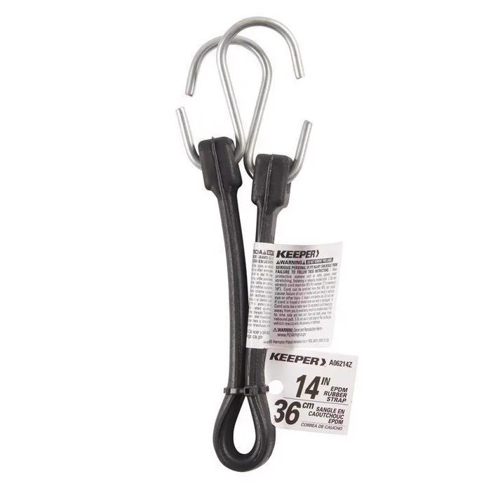 Keeper Black Tarp Strap 14 in. L 1 pk (Pack of 10)