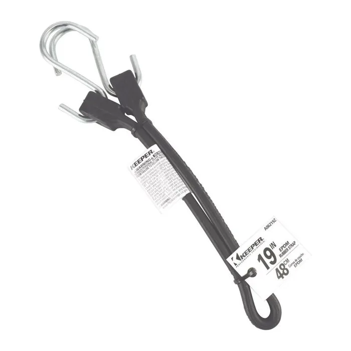 Keeper Black Tarp Strap 19 in. L 1 pk (Pack of 10)