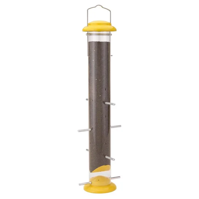 More Birds Finch 1.5 lb PVC/Steel Topsy Tails Tube Bird Feeder 8 ports