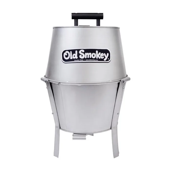 Old Smokey Products 13 in. Small Charcoal Grill Silver