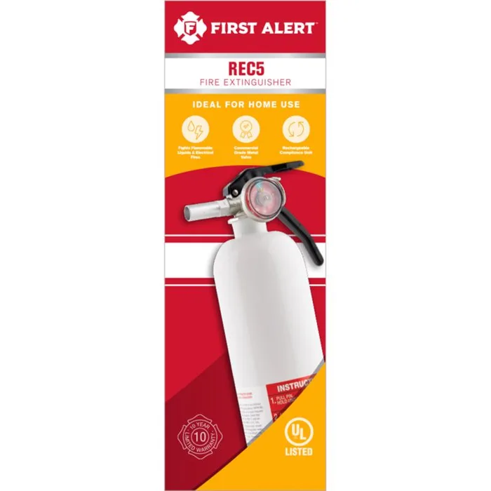 First Alert 2 lb Fire Extinguisher For Recreational OSHA/US Coast Guard Agency Approval (Pack of 4)