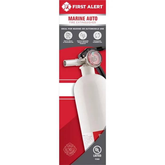 First Alert 2-3/4 lb Fire Extinguisher For Auto/Marine OSHA/US Coast Guard Agency Approval (Pack of 4)