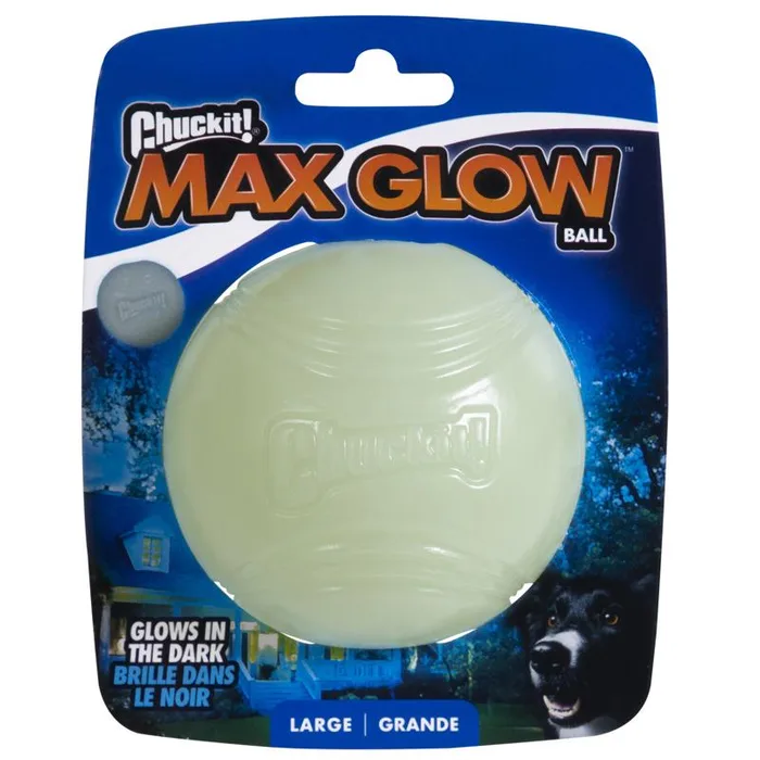 Chuckit! Max Glow For Dog White Rubber Dog Toy Large 1 pk