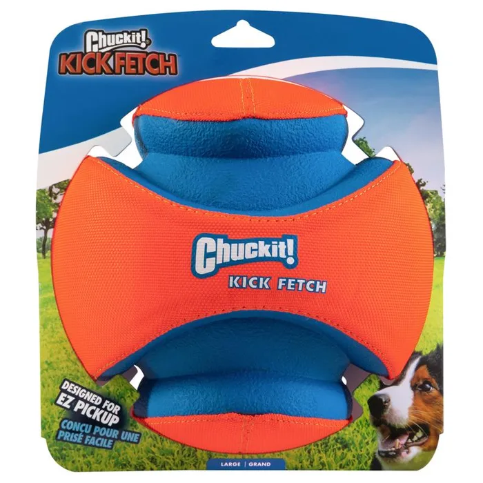 Chuckit! For Dog Blue/Orange Rubber Kick Fetch Ball Dog Toy Large 1 pk