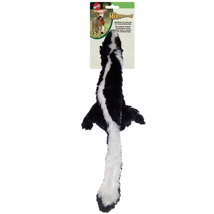 Spot Skinneeez For Dog Black/White Plush Skunk Dog Toy Medium 1 pk