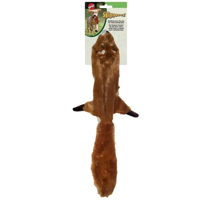 Spot Skinneeez For Dog Brown Plush Squirrel Dog Toy Medium