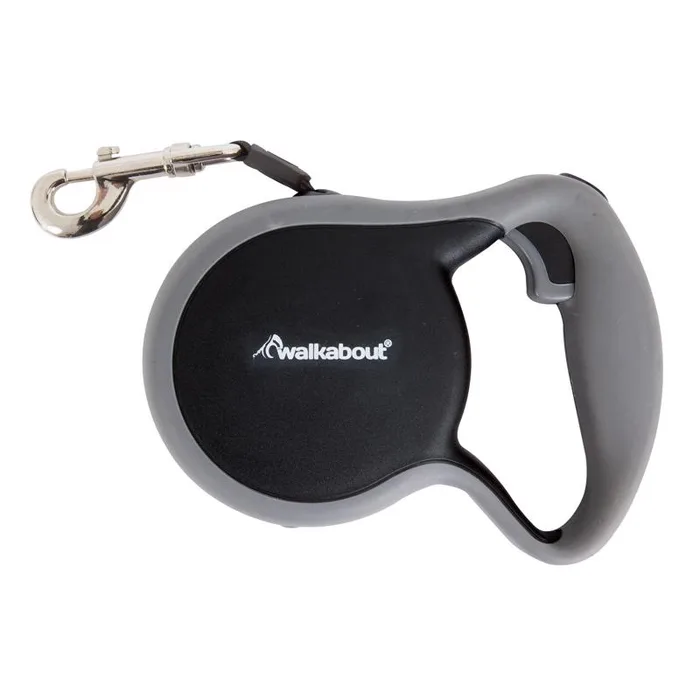 Petmate Walkabout Black Plastic Dog Retractable Leash Large