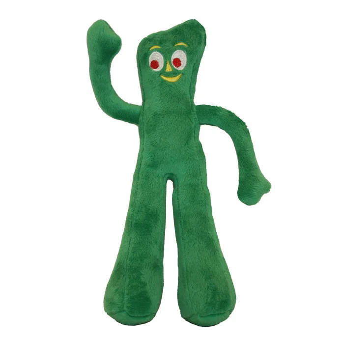 Multipet Gumby For Dog Green Plush Dog Toy Medium 1 pk