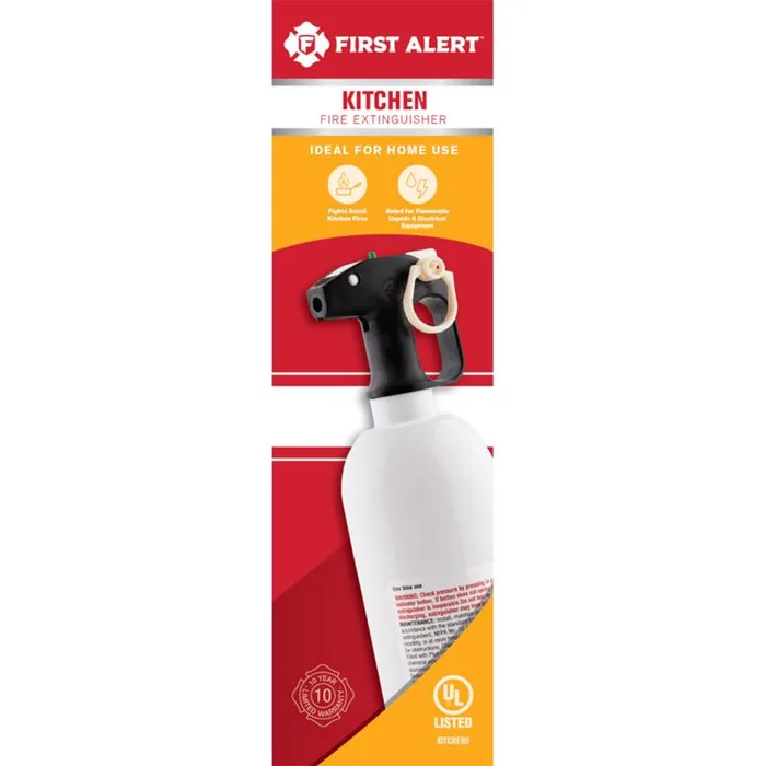 First Alert 2 lb Fire Extinguisher For Kitchen OSHA/US Coast Guard Agency Approval (Pack of 4)
