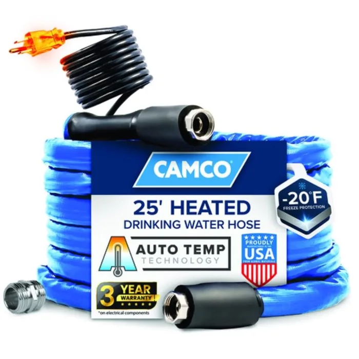 Camco 5/8 in. D X 25 ft. L Heavy Duty Premium Grade Heated Hose