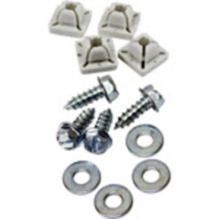 Custom Accessories Metal/Nylon License Plate Fasteners (Pack of 6)