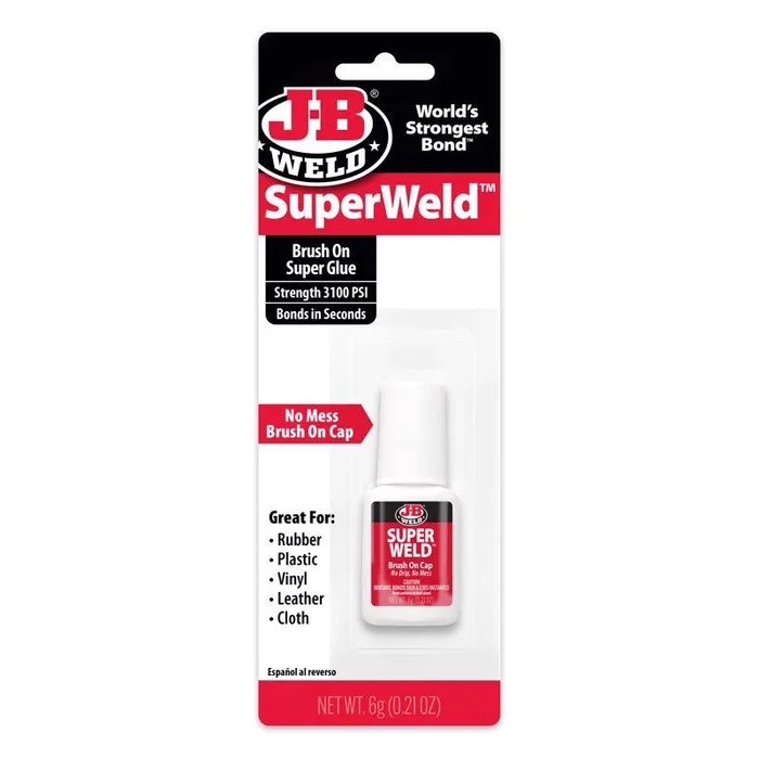 J-B Weld SuperWeld High Strength Glue Clear Super Glue Brush On 0.2 gm