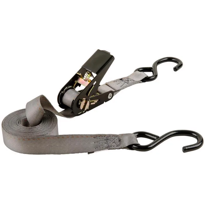 Keeper 1 in. W X 14 ft. L Gray Tie Down w/Ratchet 500 lb 1 pk (Pack of 8)