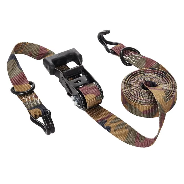 Keeper 1.25 in. W X 16 ft. L Camo Tie Down w/Ratchet 1000 lb 2 pk