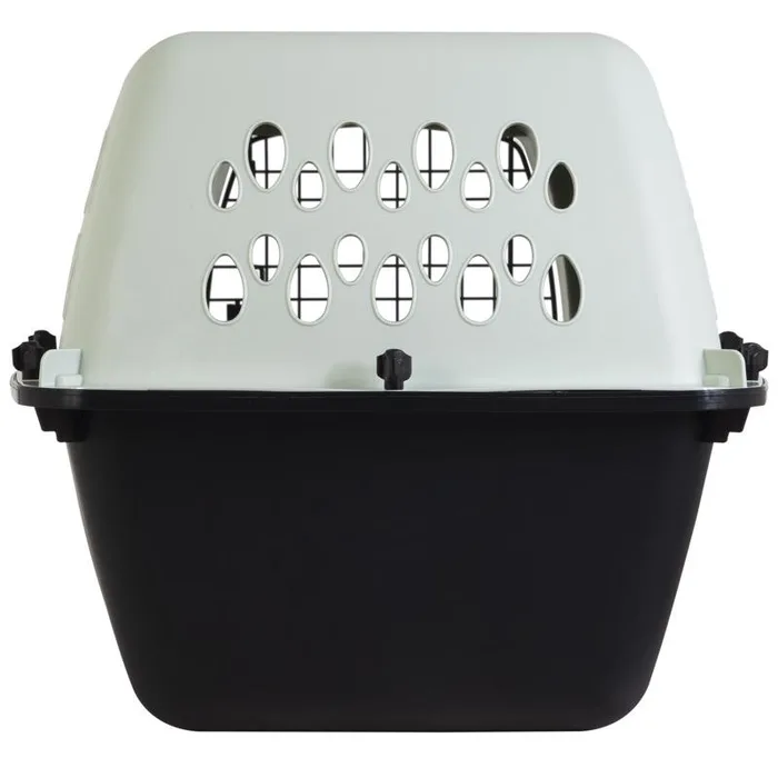 Aspen Pet Pet Porter Medium Plastic Pet Kennel Black/Gray 14.5 in. H X 16.7 in. W X 24 in. D