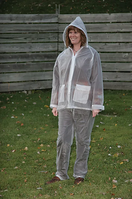 Boulder Creek Clear Vinyl Three Piece Rain Suit Large 11 mil