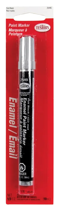 Testors Flat Black Enamel Paint Marker 0.3 oz (Pack of 6)