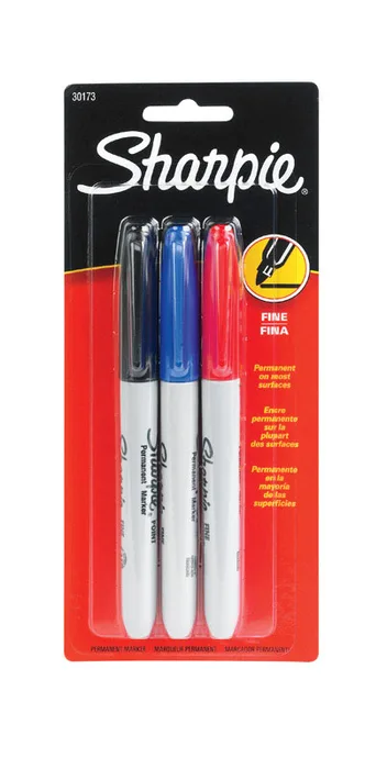 Sharpie Assorted Fine Tip Permanent Marker 3 pk (Pack of 6)