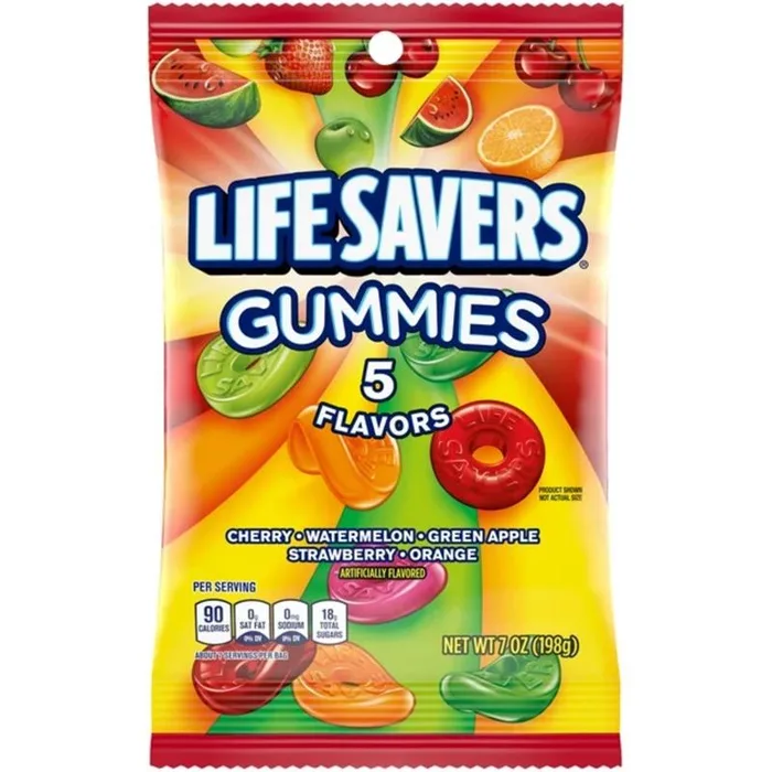 Life Savers Assorted Gummi Candy 7 oz (Pack of 12)
