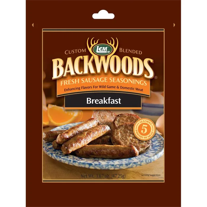 LEM Backwoods Breakfast Sausage 1.67 oz Boxed (Pack of 6)