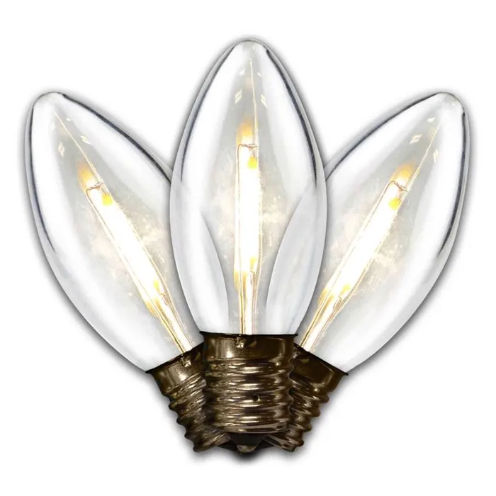 Holiday Bright Lights LED C9 Pure White 25 ct Replacement Christmas Light Bulbs